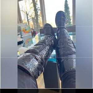 UGG Black Sequin Winter Boots